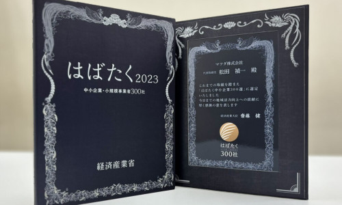 「はばたく中小企業・小規模事業者300社」を受賞しました